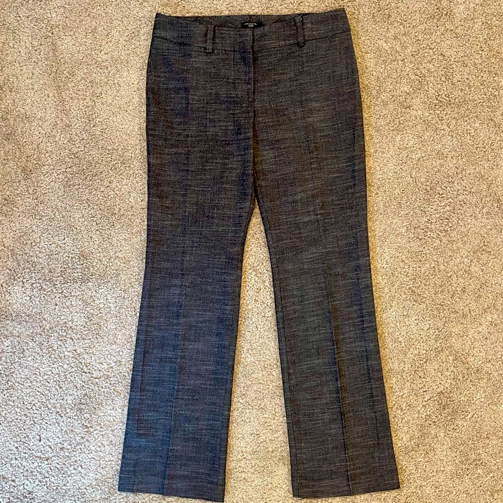 EUC. Ann Taylor Modern Trouser Pant. Brownish Gray Tweed. Size 2 Petite.
